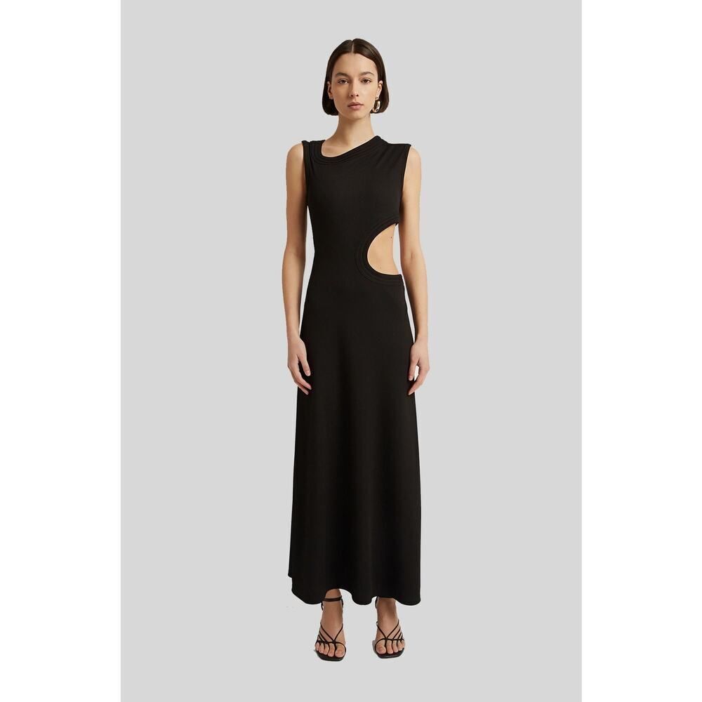 Christopher Esber SKEWED NECK MULTI BIND DRESS IN BLACK AU6/US2